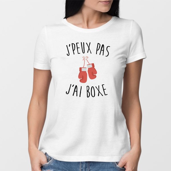 T-Shirt Femme J’peux pas j’ai boxe