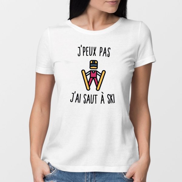 T-Shirt Femme J’peux pas j’ai saut a ski