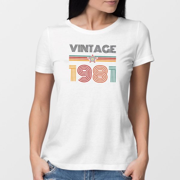 T-Shirt Femme Vintage annee 1981