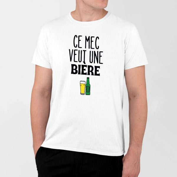 T-Shirt Homme Ce mec veut une biere