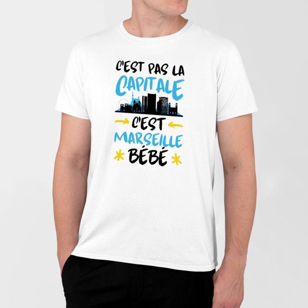 T-Shirt Homme C’est pas la capitale c’est Marseille bebe