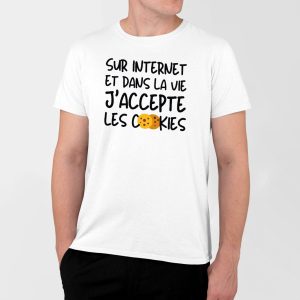 T-Shirt Homme J&rsquo;accepte les cookies