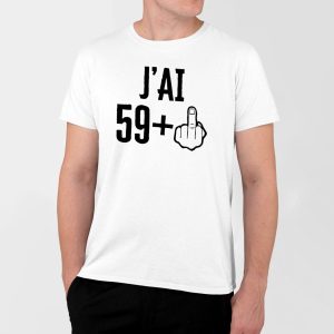T-Shirt Homme J&rsquo;ai 60 ans 59 + 1