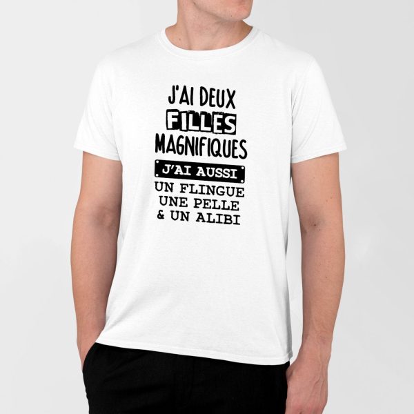 T-Shirt Homme J’ai deux filles magnifiques