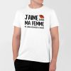 T-Shirt Homme J&rsquo;aime quand ma femme me laisse regarder le rugby