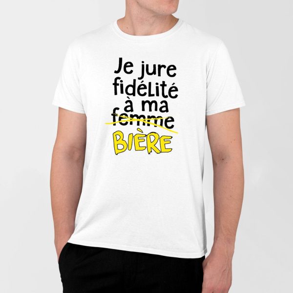 T-Shirt Homme Je jure fidelite a ma biere