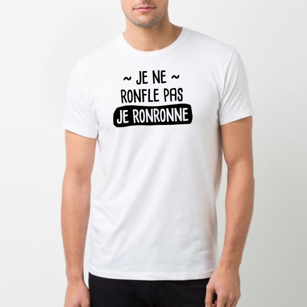 T-Shirt Homme Je ne ronfle pas je ronronne