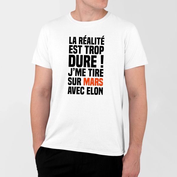 T-Shirt Homme J’me tire sur Mars avec Elon