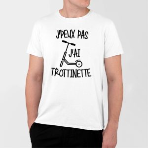 T-Shirt Homme J&rsquo;peux pas j&rsquo;ai trottinette
