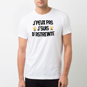 T-Shirt Homme J&rsquo;peux pas j&rsquo;suis d&rsquo;astreinte