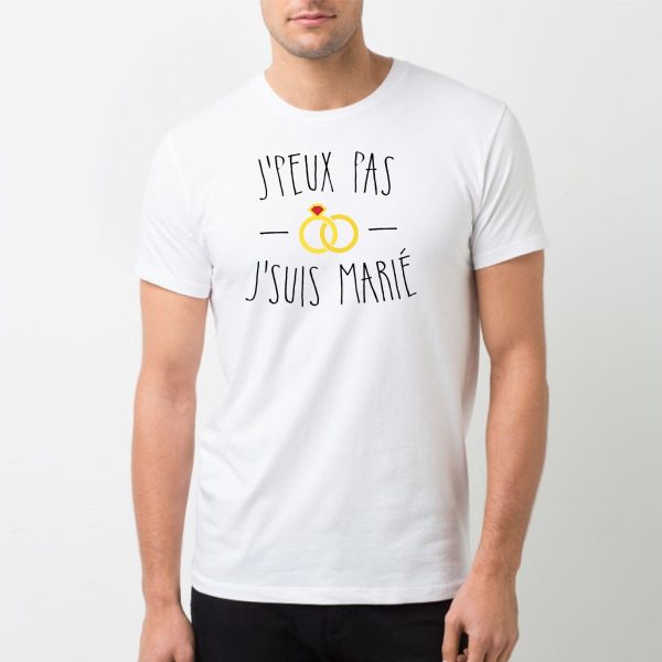 T-Shirt Homme J’peux pas j’suis marie