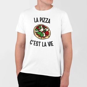 T-Shirt Homme La pizza c&rsquo;est la vie