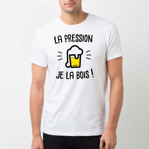 T-Shirt Homme La pression je la bois