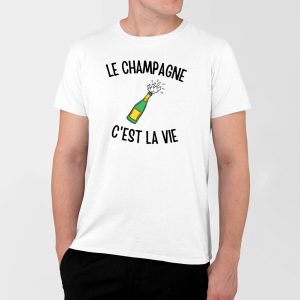 T-Shirt Homme Le champagne c’est la vie T-Shirt Homme Le champagne c’est la vie