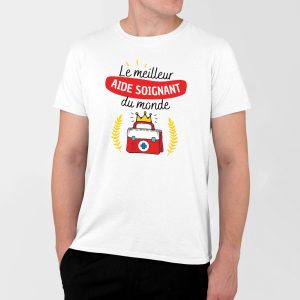 T-Shirt Homme Le meilleur aide soignant du monde T-Shirt Homme Le meilleur aide soignant du monde