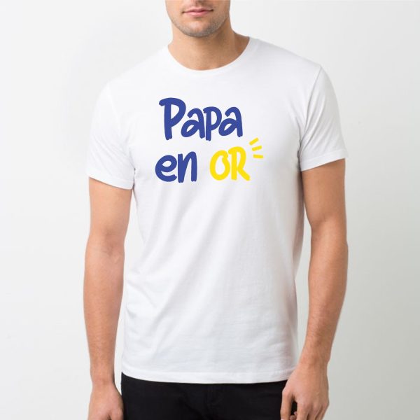 T-Shirt Homme Papa en or