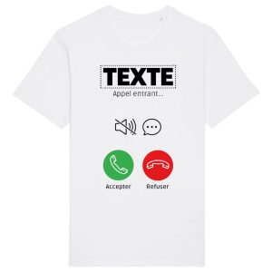 T-Shirt Homme Personnalise Appel de votre texte