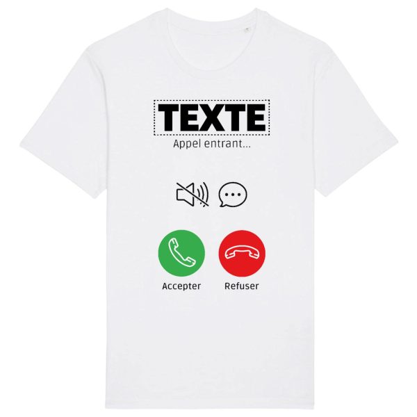 T-Shirt Homme Personnalise Appel de votre texte