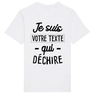 T-Shirt Homme Personnalise Je suis votre texte qui dechire