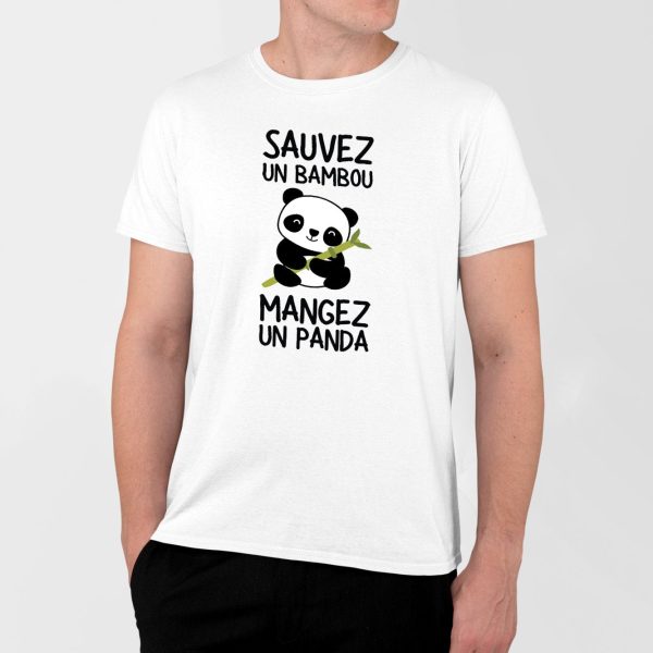 T-Shirt Homme Sauvez un bambou, mangez un panda