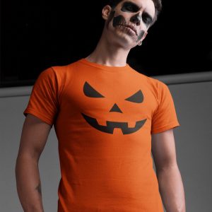 T-Shirt Homme Visage citrouille