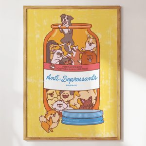 Anti-Depressants Dog Edition Art Print Anti-Depressants Dog Edition Art Print