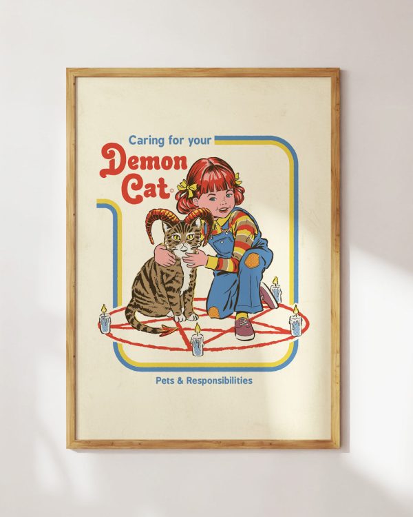 Caring for Your Demon Cat Art Print