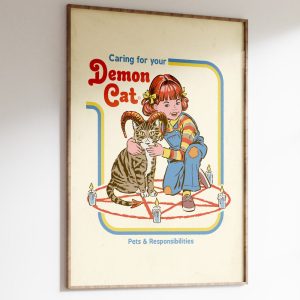 Caring for Your Demon Cat Art Print