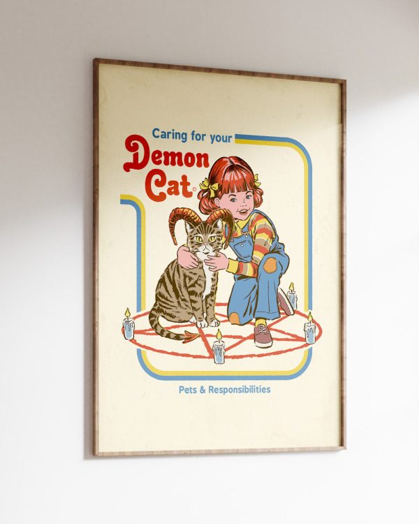 Caring for Your Demon Cat Art Print