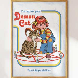 Caring for Your Demon Cat Art Print 3