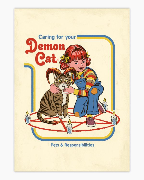 Caring for Your Demon Cat Art Print