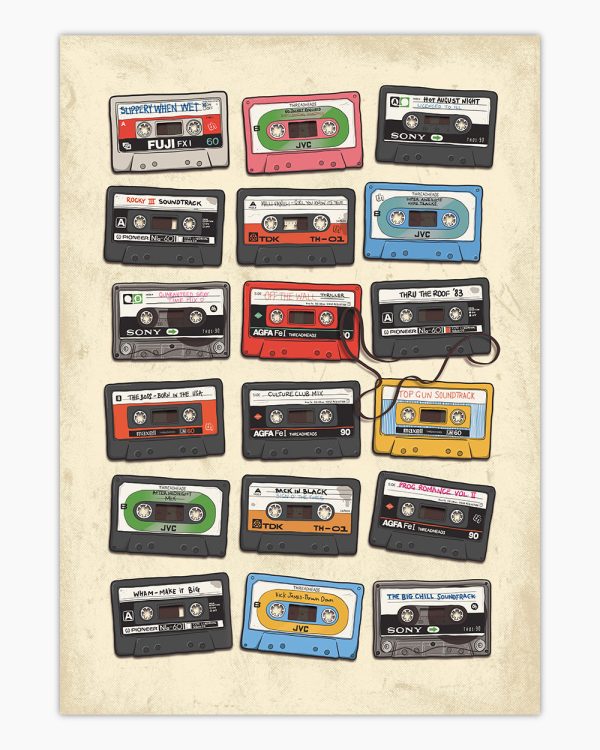 Cassette Tapes Art Print