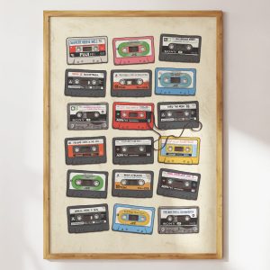 Cassette Tapes Art Print