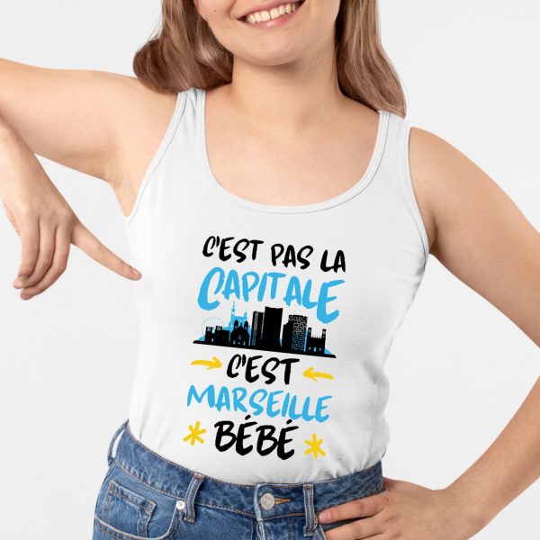 Debardeur Femme C’est pas la capitale c’est Marseille bebe