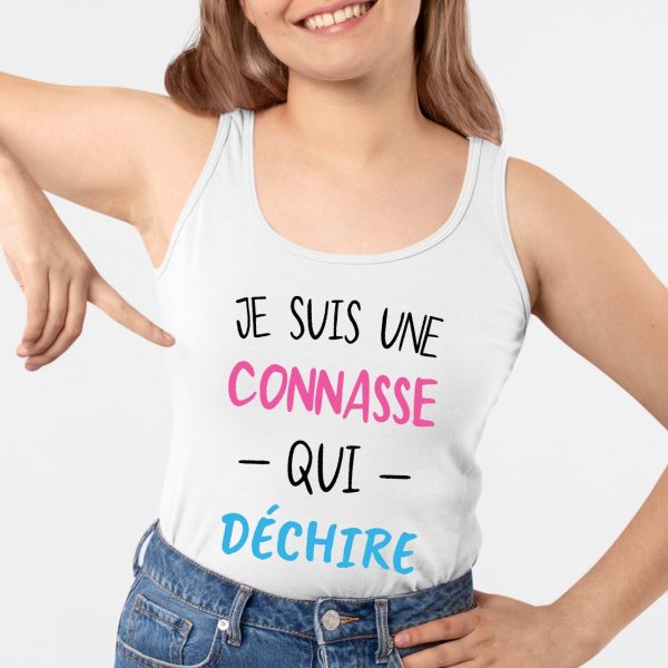 Debardeur Femme Connasse qui dechire