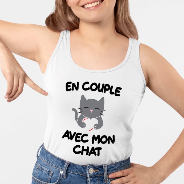 Debardeur Femme En couple avec mon chat