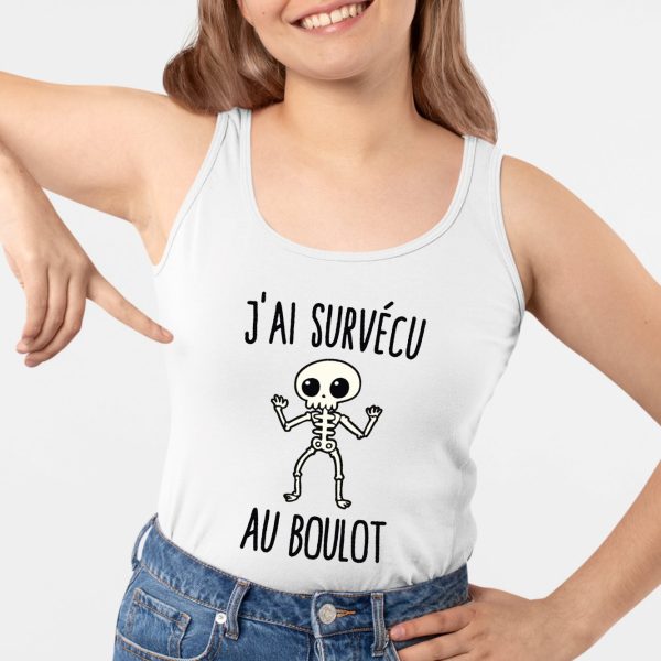 Debardeur Femme J’ai survecu au boulot