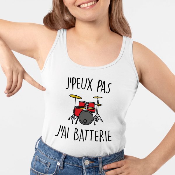 Debardeur Femme J’peux pas j’ai batterie