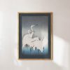 Egrets In Snow Art Print