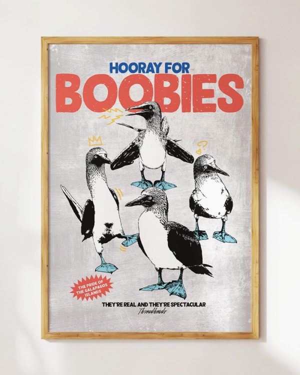 Hooray for Boobies Art Print