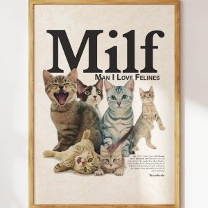Man I Love Felines Art Print Man I Love Felines Art Print