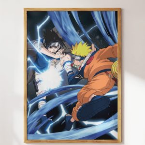 Naruto vs Sasuke Art Print Naruto vs Sasuke Art Print