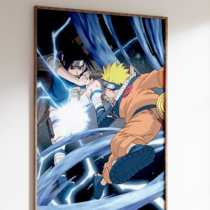 Naruto vs Sasuke Art Print