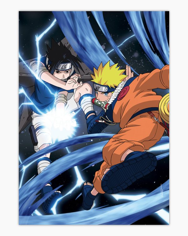 Naruto vs Sasuke Art Print