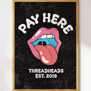 Pay Here Art Print