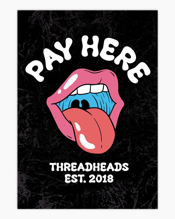 Pay Here Art Print