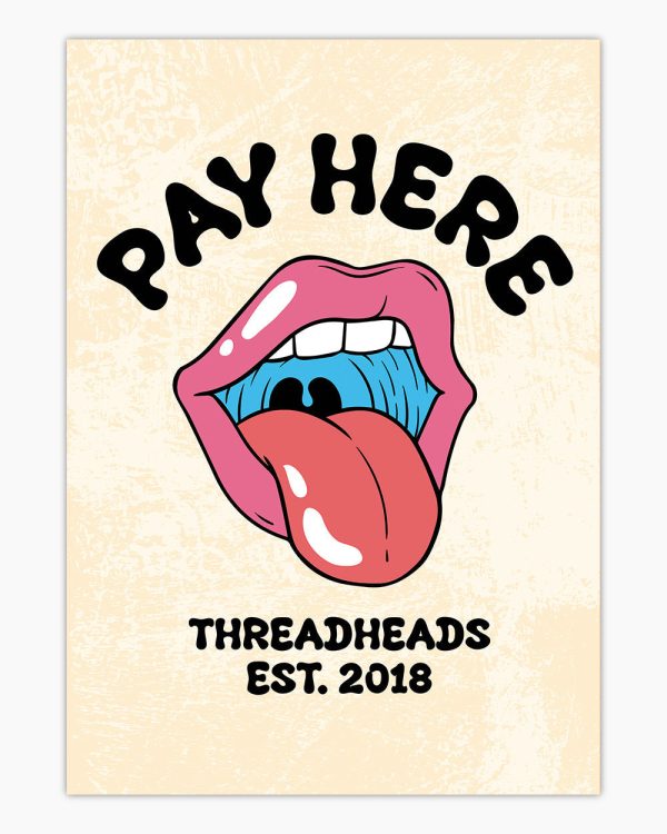 Pay Here Art Print