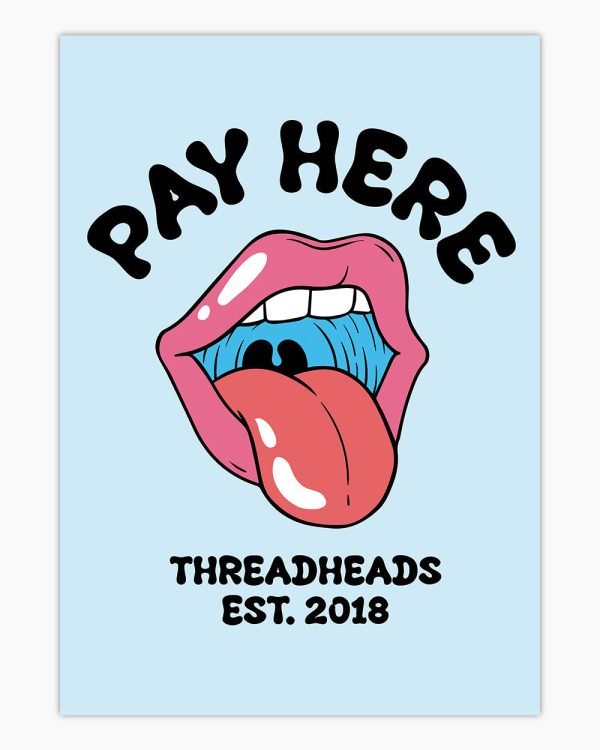 Pay Here Art Print