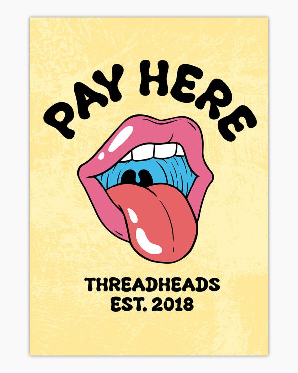 Pay Here Art Print