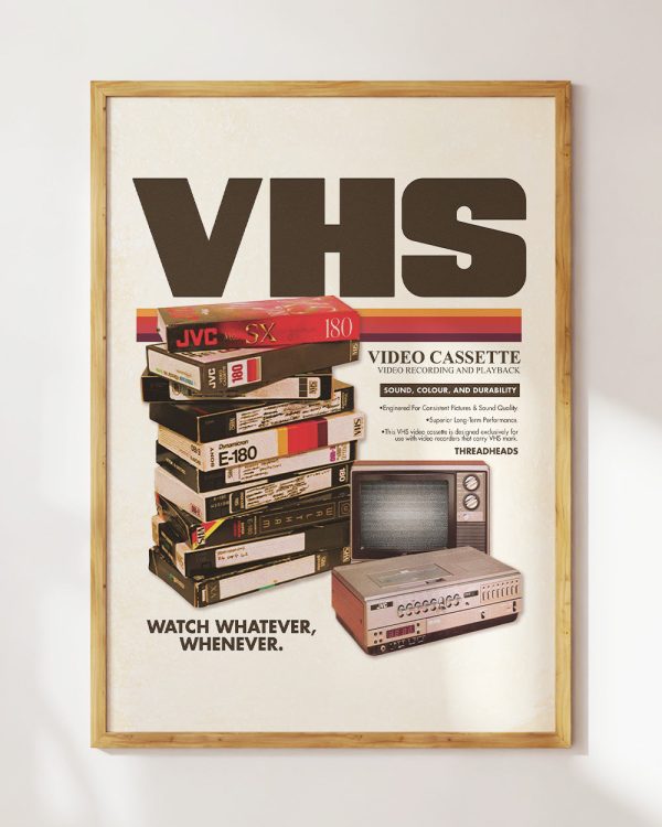 Vintage VHS Tapes Art Print